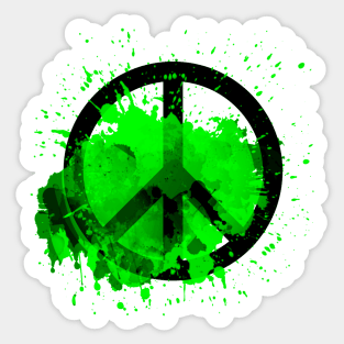 Peace of a Rainbow - Green Sticker